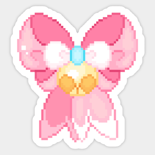 Pixel Bow Sticker by KaidahTheDragon